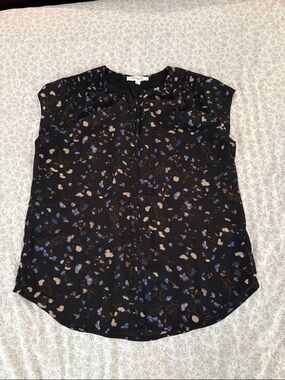 Monday Fun Black Floral Sleeveless Camisole